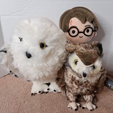 x3 Peluche Harry Potter Hedwig Gran Cuerno Búho Universal Mundo Mágico Peluche