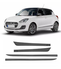 Protezioni porte fasce portiere in plastica nera per Suzuki Swift HB 2017+