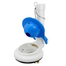 Toilet Flush Valve Assembly for One-Piece Toilets with Flapper and Chain 3-In...