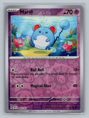 Marill Reverse Holo Common SV05: Temporal Forces 064/162 NM