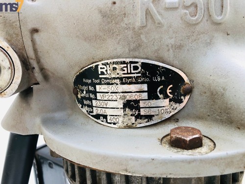 RIDGID K-50X SECTIONAL DRAIN CLEANING MACHINE 230V - Picture 6 of 7