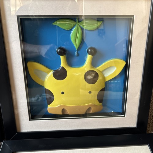 (4) PEEK-A-BOO ANIMALS BY YUKO LAU 3-D SHADOW BOX Wall Art IN GLASS FRAME 16" - Picture 5 of 20