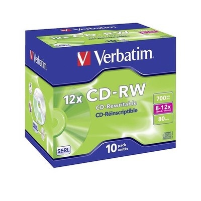 Verbatim CD-RW CD-RW 700MB 12x 10 Pack   80 Minuten Schreibzeit