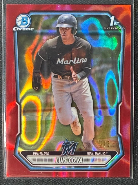 2026 Bowman Chrome 1st Luis Cova Red Lava Refractor /5