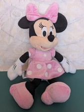 Minnie Mouse Stuffed Plush Disney Doll Toy Pink Polka Dot Dress Pink Bow 12  