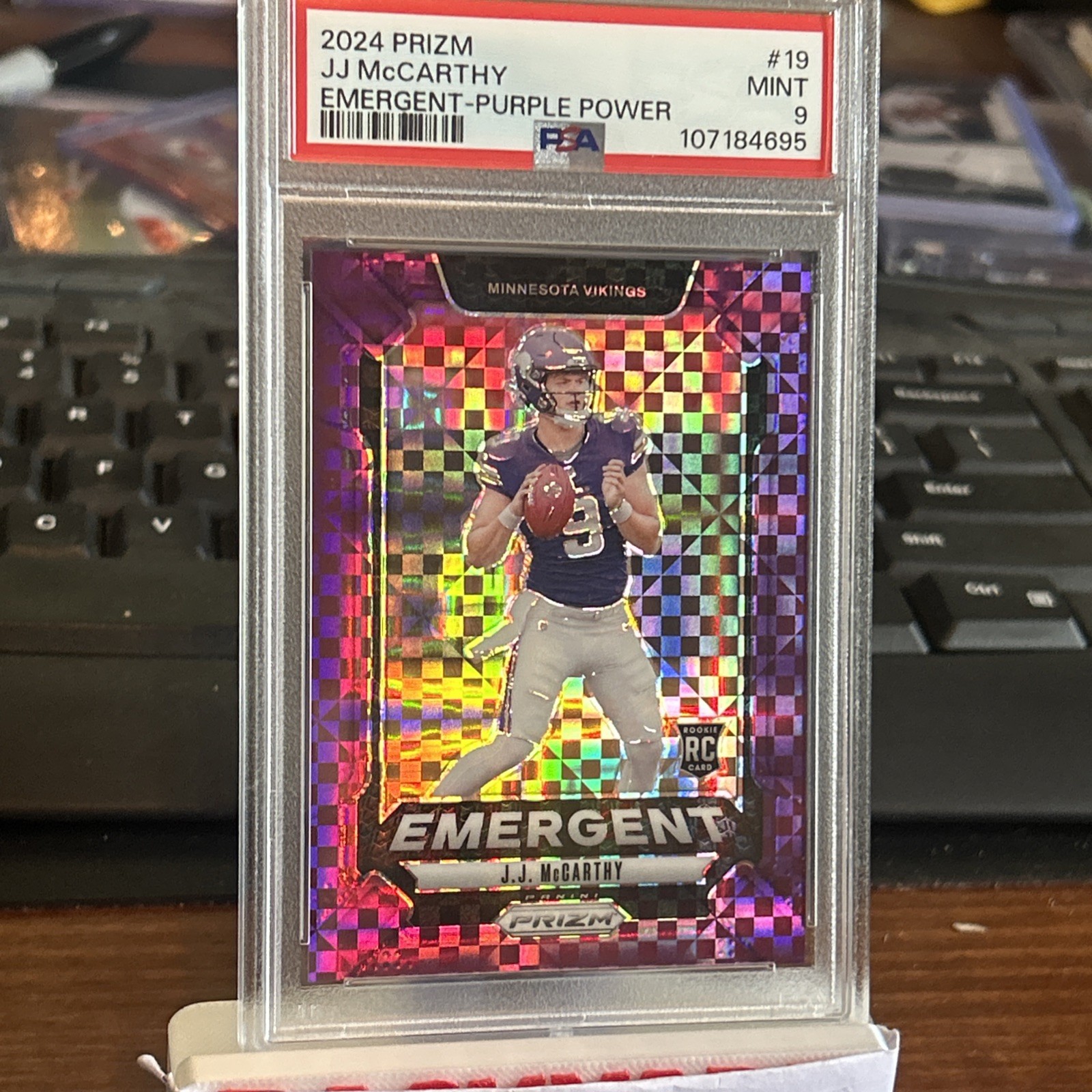 JJ MCCARTHY 2024 Panini Prizm Purple Power Emergent RC Rookie 24/49 🔥💰🔥💰