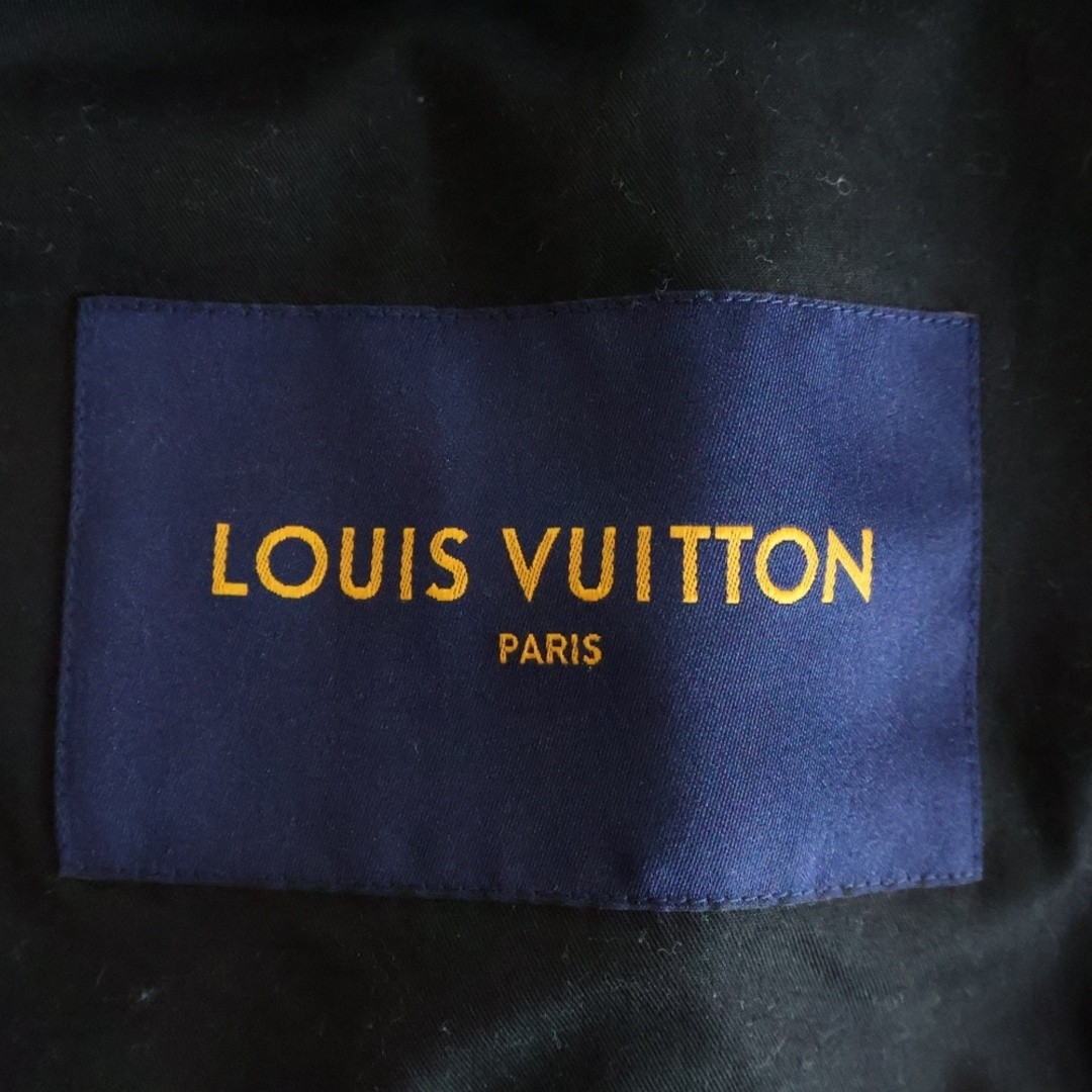 LOUIS VUITTON 23SS Monogram Embossed Utility Leather Jacket Black HIL46EQXS Used image 6