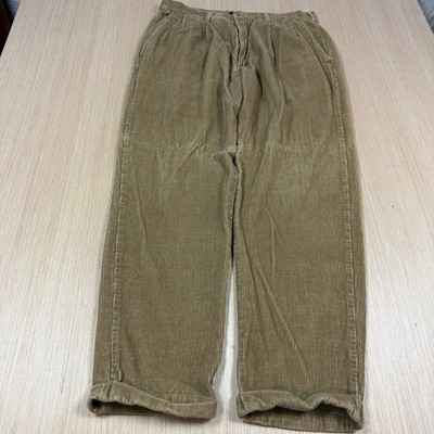 Vintage Bugle Boy 90s Corduroy Pants Trousers Pleated 38x31 men's loose grunge