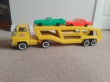 Vintage Yellow Tonka Truck Car Carrier  1970's 27" Long - Much loved and used
