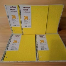 Up  Up Spiral College Ruled Notebook 80 Sheets Yellow Set Of 5