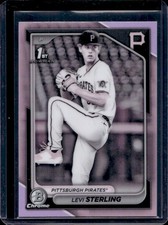 2024 Bowman Draft Levi Sterling Chrome Refractor Pearl 1st #BDC-83 Pirates