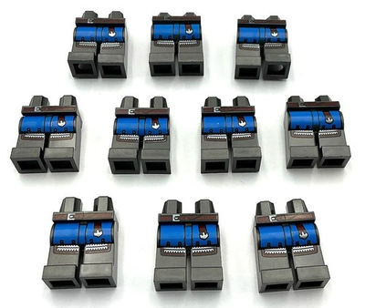 #ad Lego 10 New Minifig Pearl Dark Gray Pants Legs Blue Surcoats Belt Parts $12.99