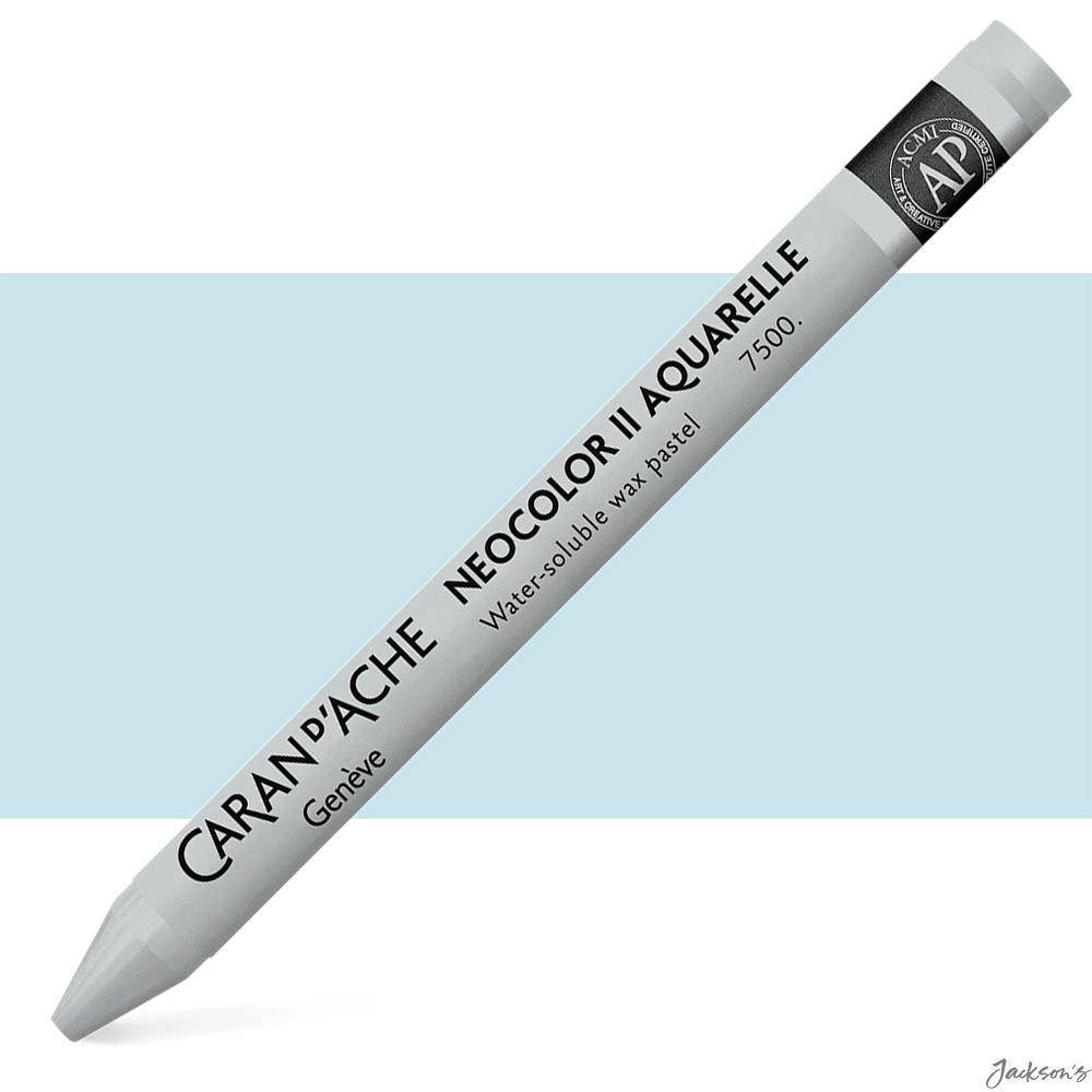 Caran d'Ache Neocolor II Watercolour Crayon Wax Silver Grey Drawing Painting
