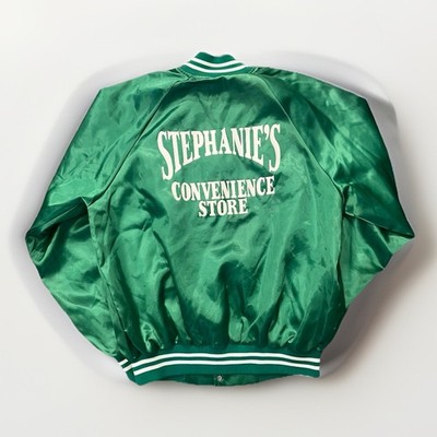 Large Vintage Auburn Sportswear Metallic Green Jacket