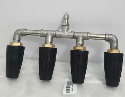 #ad High Pressure Washer Turbo 4 Head Rotating Turbines Nozzle for 1 4quot; Pipe Joint $74.99