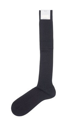 FALKE No.8 men's knee socks stockings 45-46 blue dark blue navy wool silk