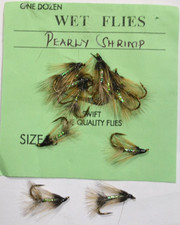 PEARLY SHRIMP Hook Size:14 / 1 DOSEND (12)  WET FLIES.