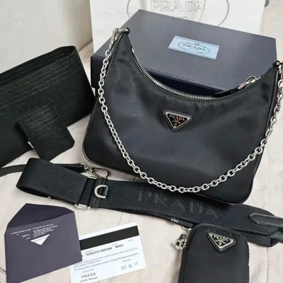 Prada Re-Edition 2005 Teso Shoulder Bag with Full Box Official