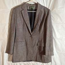 Lauren Ralph Lauren Women s Blazer 14 Wool Silk Linen Herringbone Equestrian