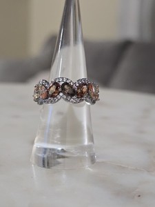 Bomb Party Ring Sz 7 "Brilliantly Fleeting Forever" Smokey Topaz Brwn Tourmaline