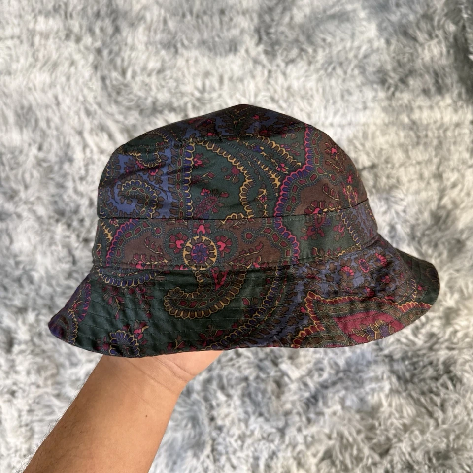 Polo Ralph Lauren сафари пейсли ведро шляпа, размер S/M, многоцветный опрятный повседневный - Изображение 2 из 4