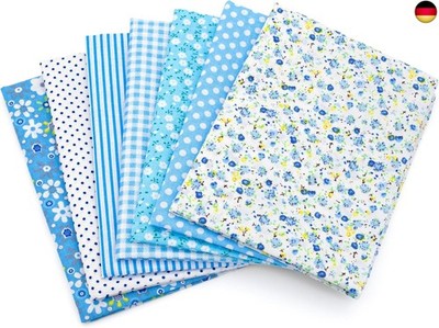 Faden & Nadel Stoffset: 7 Patchwork Stoffe, 100% Baumwolle, 50 x 50 cm,