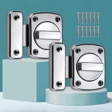 Bathroom Stall Lock Inner Door Reinforcement Lock,Zinc Alloy Bathroom Gate Do...