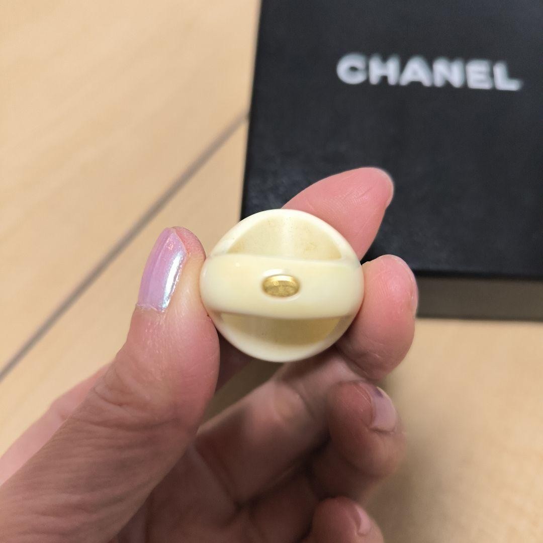 CHANEL  Camellia Flower Motif Ring White logo Vintage No BOX FS from Japan thumbnail 3