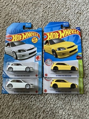 Lot Of 4 Hot Wheels  99 Honda Civic Type R Ek 9