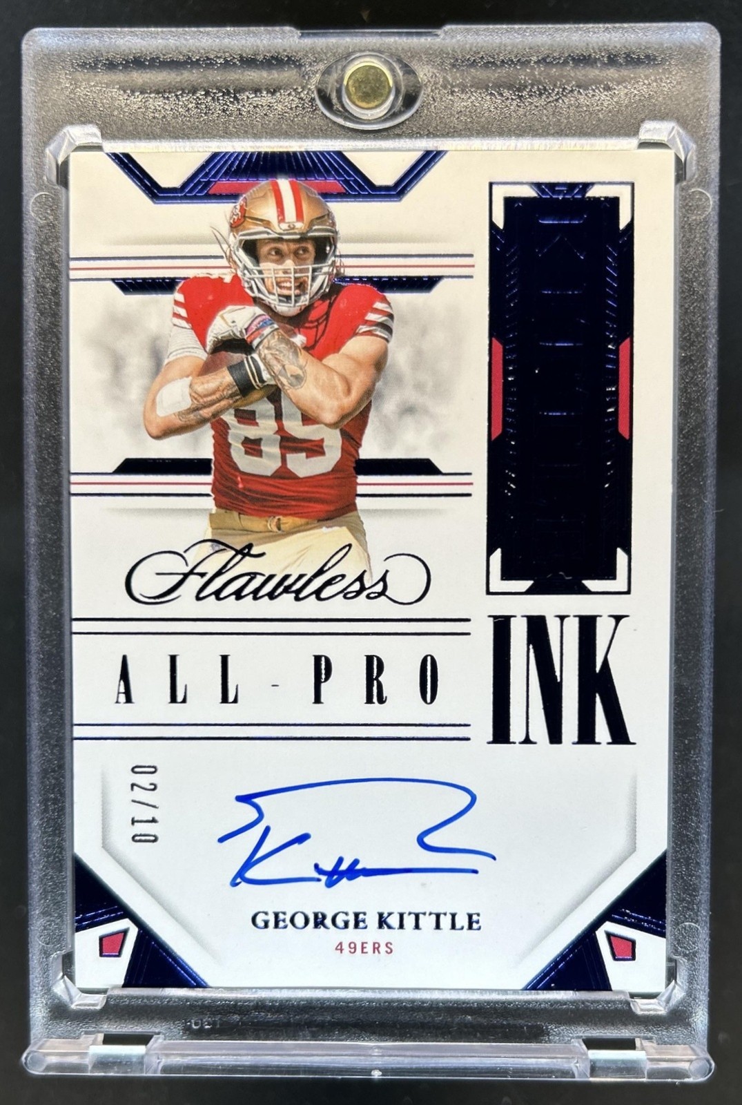 2025 Panini Flawless George Kittle All-Pro Ink Auto Sapphire #/10 49ers