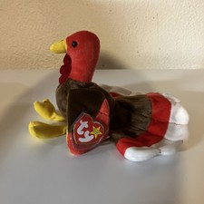 Ty Beanie Babies Gobbles The Turkey 1996 Collectible Vintage Plush Toy with Tag