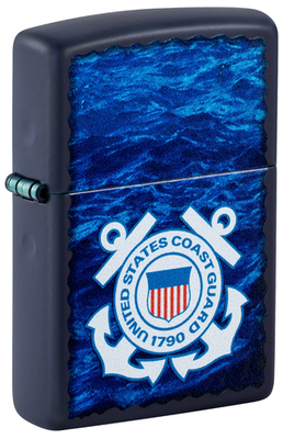 ZIPPO® LIGHTER ZIPPO Zippo Windproof Lighter U.S. Coast Guard With Waves Background