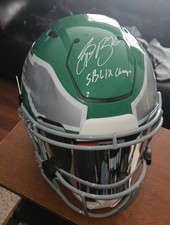 Saquon Barkley Signed w/ Inscription Visor Full Size Speed Flex Authentic Helmet