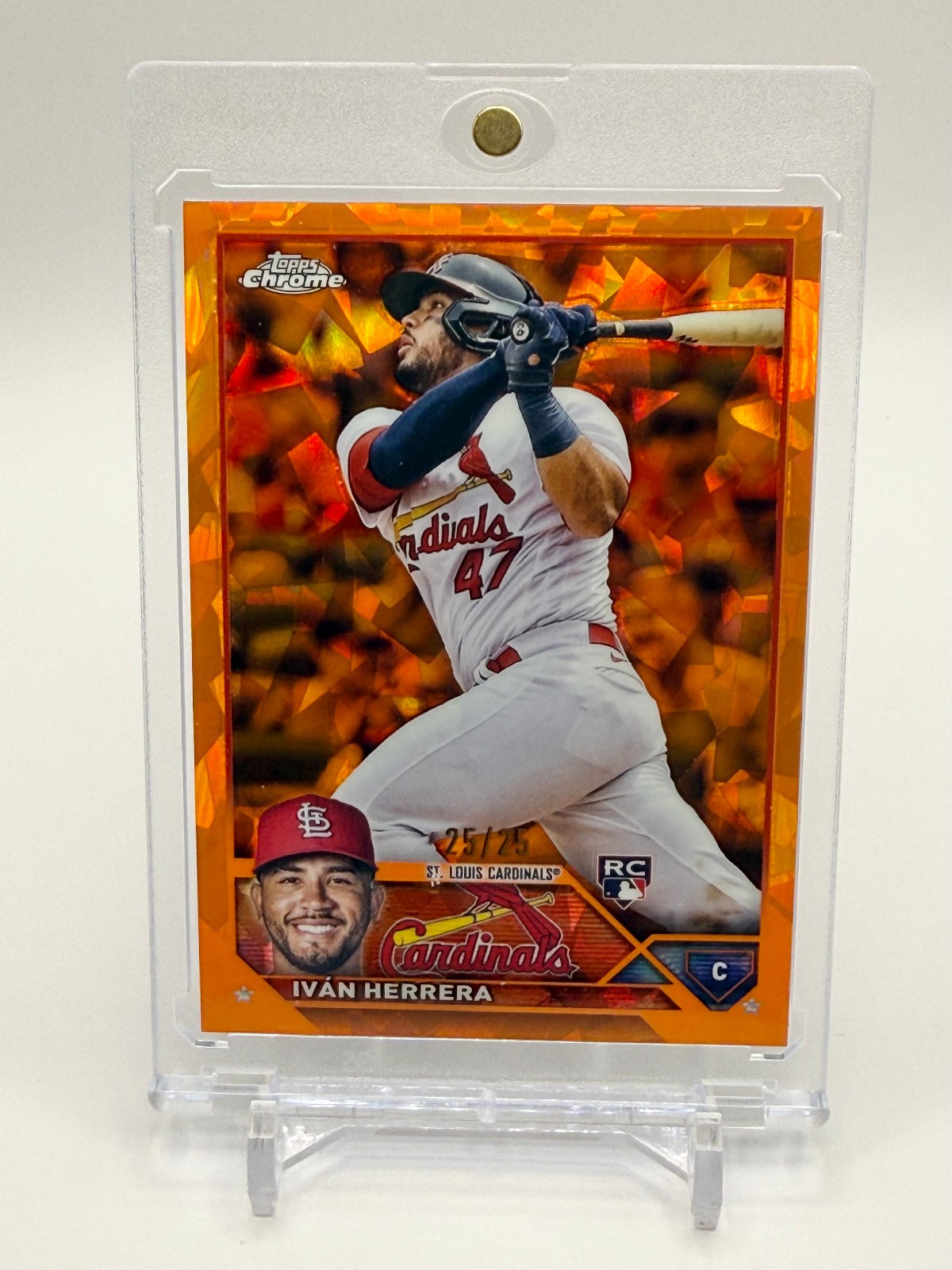 2023 Topps Chrome Sapphire Orange Ivan Herrera #58 RC Rookie /25