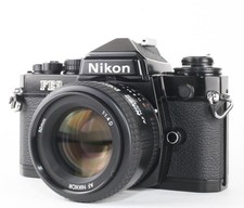 SIC Lens MINT Nikon FE2 Black SLR 35mm Film Camera AF 50mm f/1.4 D From JAPAN