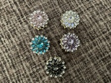 5 Rhinestone Flower Fancy Beads For Beadable Pen And Keychain Making