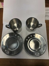 The Main Ingredients Stainless Steel Supreme Cup& Saucer SET OF 2