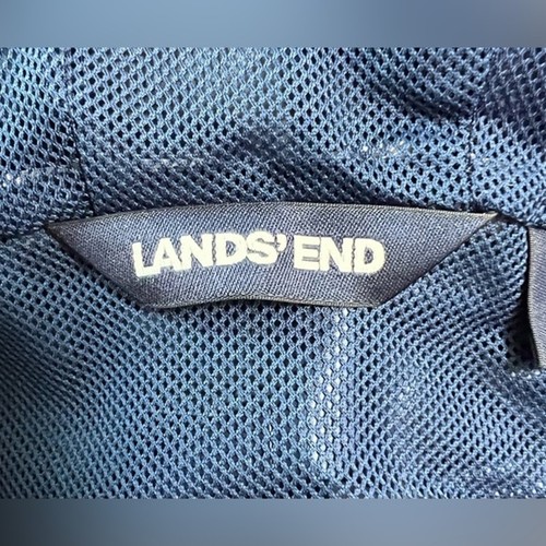 Land's End Boys Girls Navy Blue Full-Zip Hooded Lightweight Jacket Size XL 18/20 - Picture 7 of 12