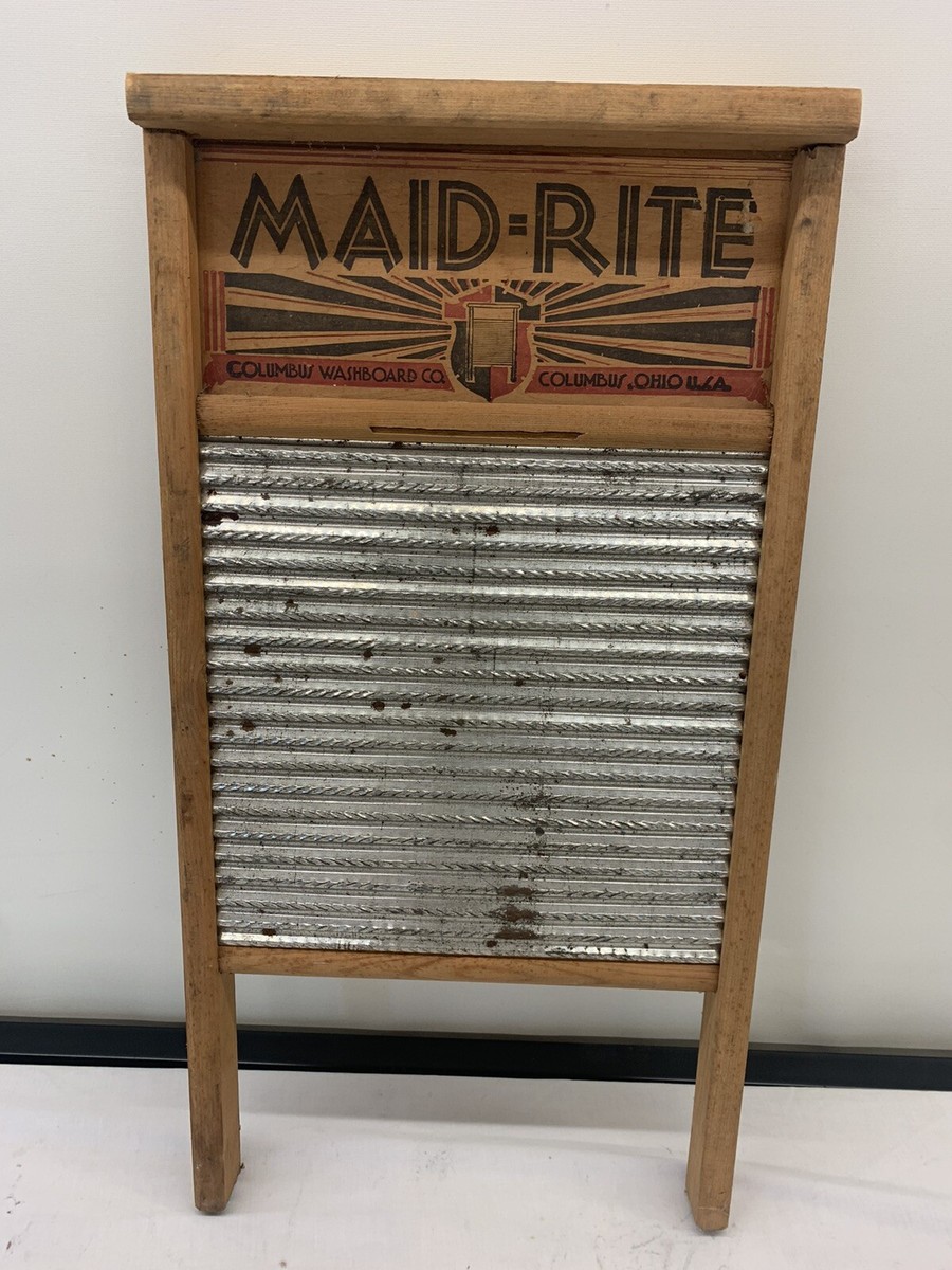 Maid-Rite No 2072 Family Sized Wash Board Columbus Washboard Mint