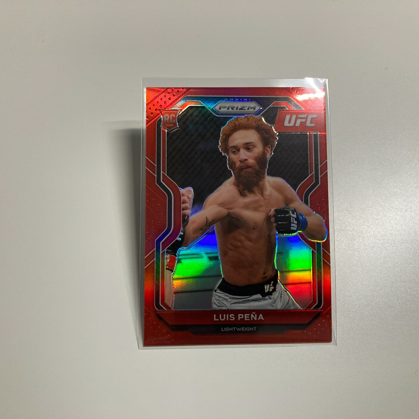 Luis Pena 2021 Panini Prizm UFC Red Refractor RC Rookie Card 240/275 #27