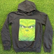 The Grinch Dr. Seuss Christmas Hoodie Sweatshirt Black Youth Small