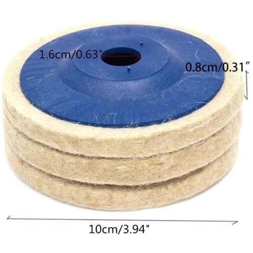 100mm wool polishing wheel buffing pads angle grinder wheel felt polishingy3A CR - Picture 5 of 6