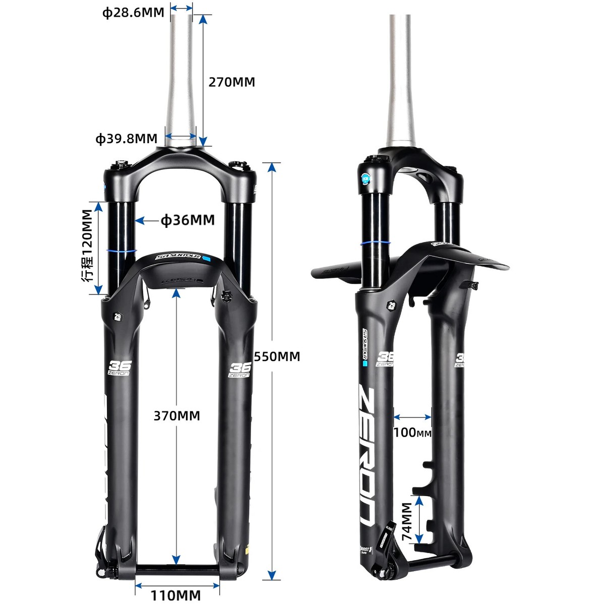 Suntour Zeron35 140mm 29インチ用　新品 SR Suntour Zeron 35 MTB Suspension Fork, 27.5