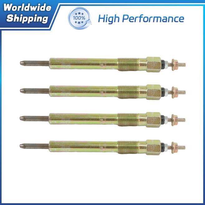 4 Pcs Glow Plug 6631808 for Isuzu 4JB1 Bobcat 843 853 1213 NQR NKR NHR Mustang