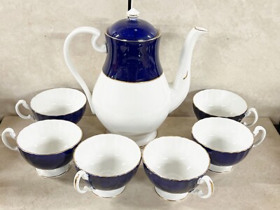 VINTAGE R. C. NORITAKE TEESERVICE TEEKANNE & TEETASSE KONVOLUT SERVICE FÜR 6 TEEKANNE
