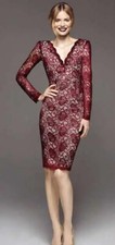 Project D Dannii Minogue Ruby Red Lace Evening Dress with Labels Size 6/8