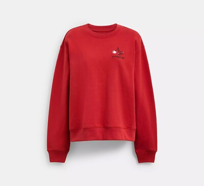 NWT Coach Women's Cherry Crewneck Sweatshirt CZ065 | eBay