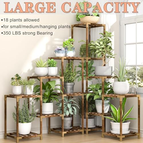 HOMKIRT Plant Stand Indoor Outdoor, 11 Tier Corner Shelf Assorted Item Shapes - Picture 51 of 60