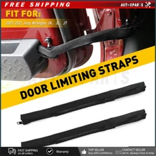 2PCS Door Limiting Check Strap Wire Protecting Harness Fit Jeep Wrangler JK JKU