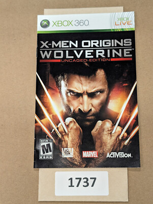 X-Men Origins Wolverine Uncaged Edition - Xbox 360 - Manual Only **NO GAME!